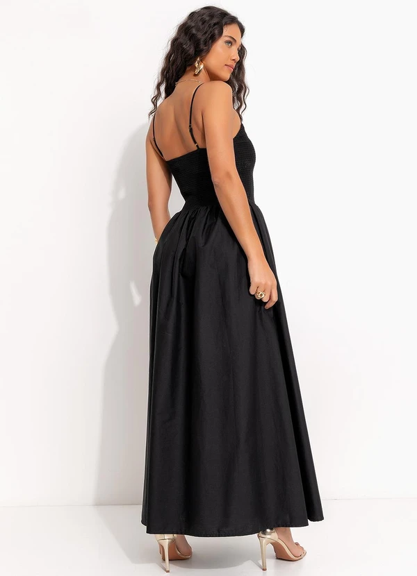 Farm - Vestido Corselet Lastex Preto 2