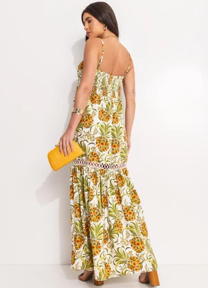 Farm - Vestido Cropped Abacaflor Off White - FARM