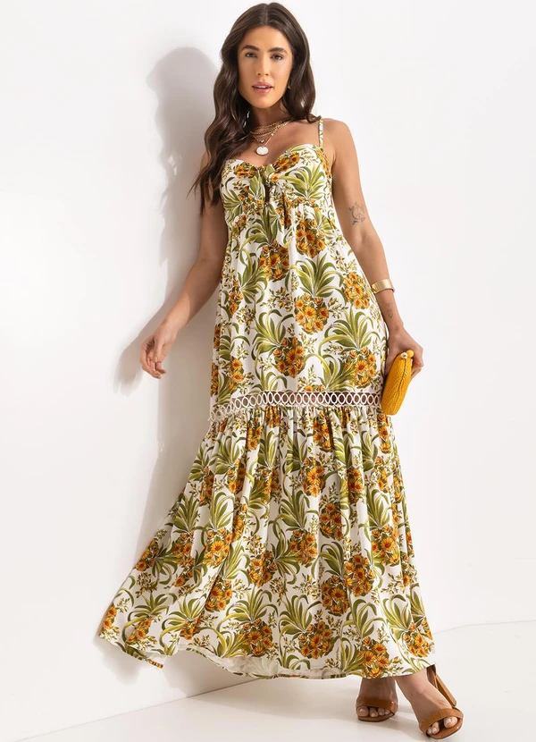 Farm - Vestido Cropped Abacaflor Off White 3