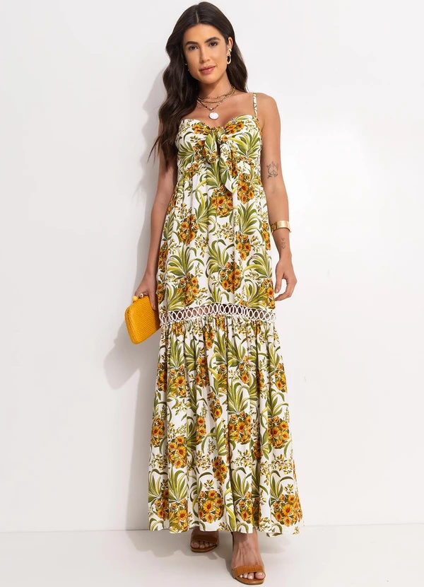 Farm - Vestido Cropped Abacaflor Off White 5