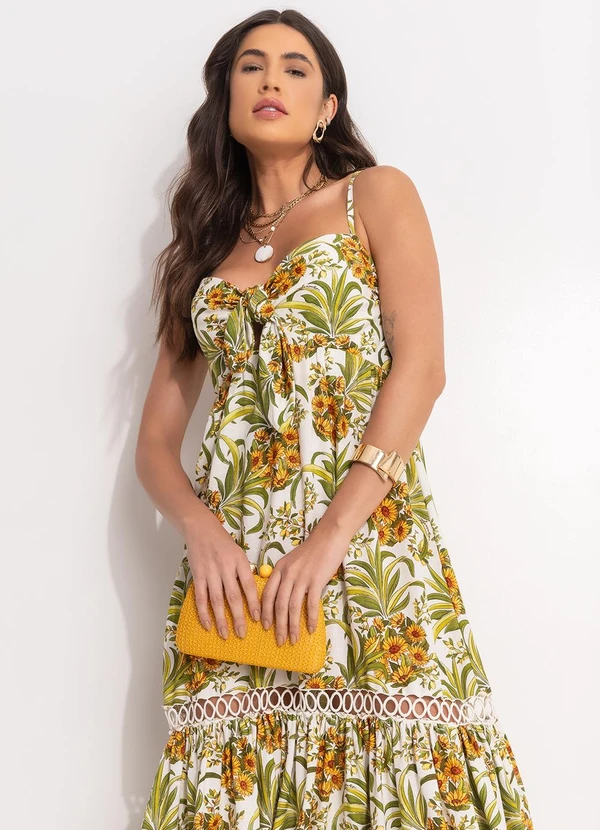 Farm - Vestido Cropped Abacaflor Off White 7