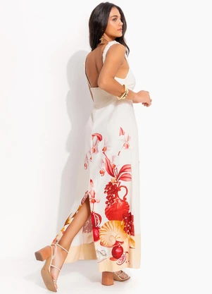 Farm - Vestido Cropped Afrodite Bege - FARM