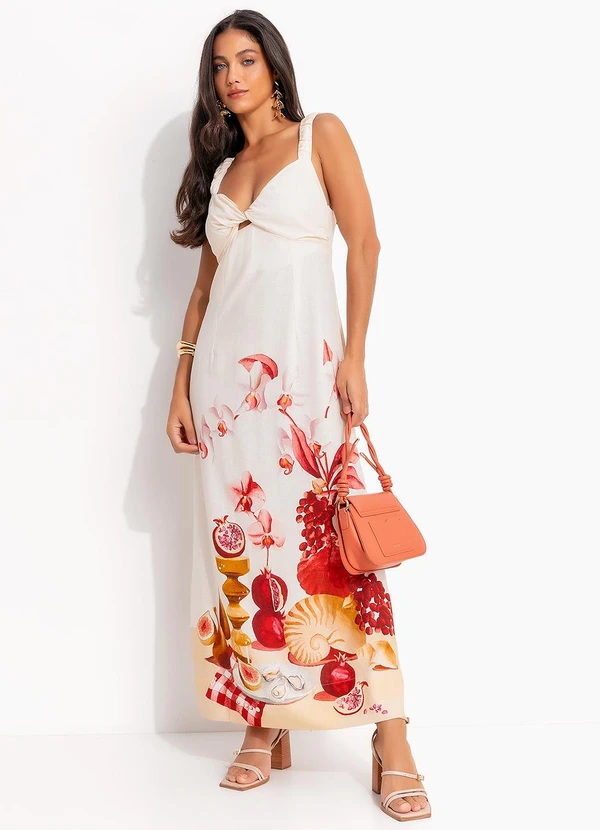 Farm - Vestido Cropped Afrodite Bege 3