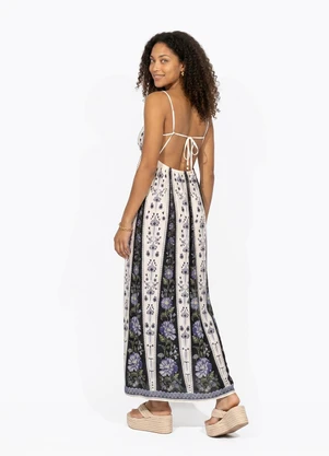 Farm - Vestido Cropped Alina Bege - FARM