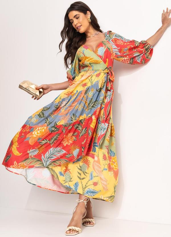 Farm - Vestido Cropped Amalfi Mix Limonada 3