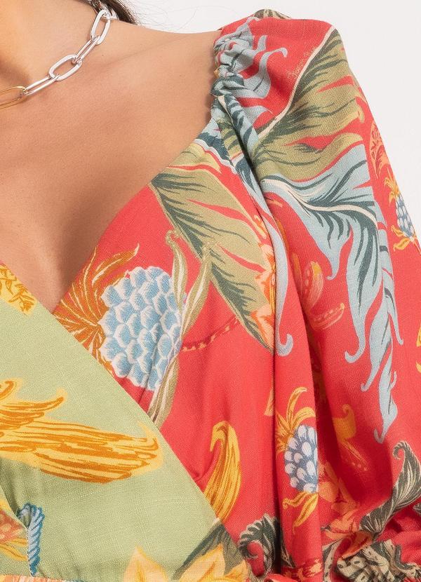 Farm - Vestido Cropped Amalfi Mix Limonada 8