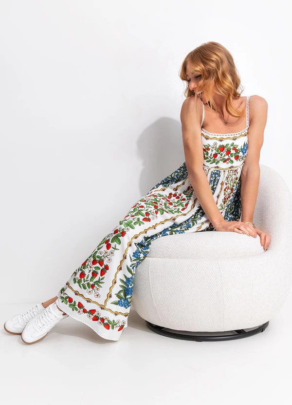 Farm - Vestido Cropped Amor de Fruta Off White 5