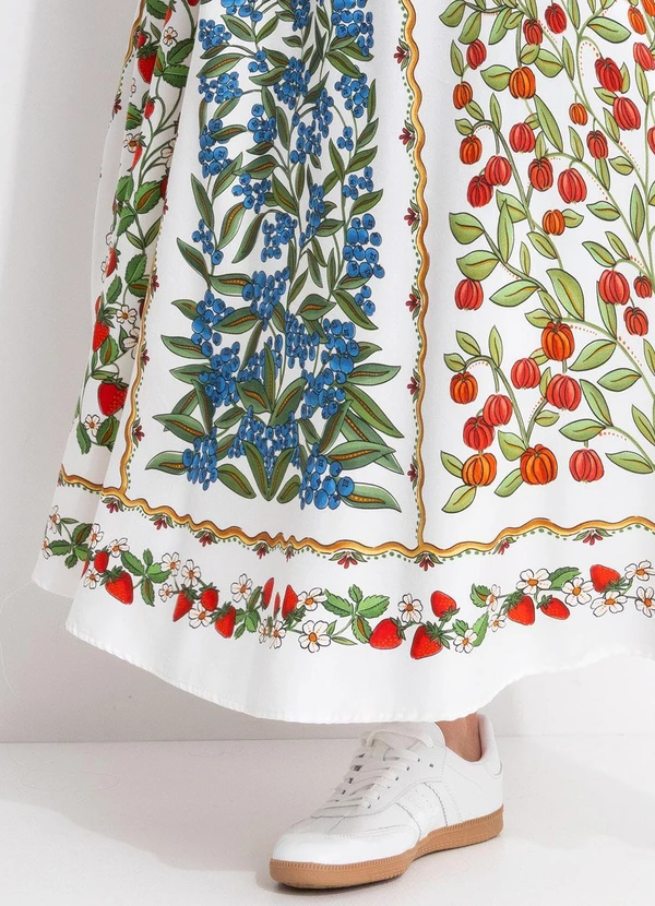 Farm - Vestido Cropped Amor de Fruta Off White 9