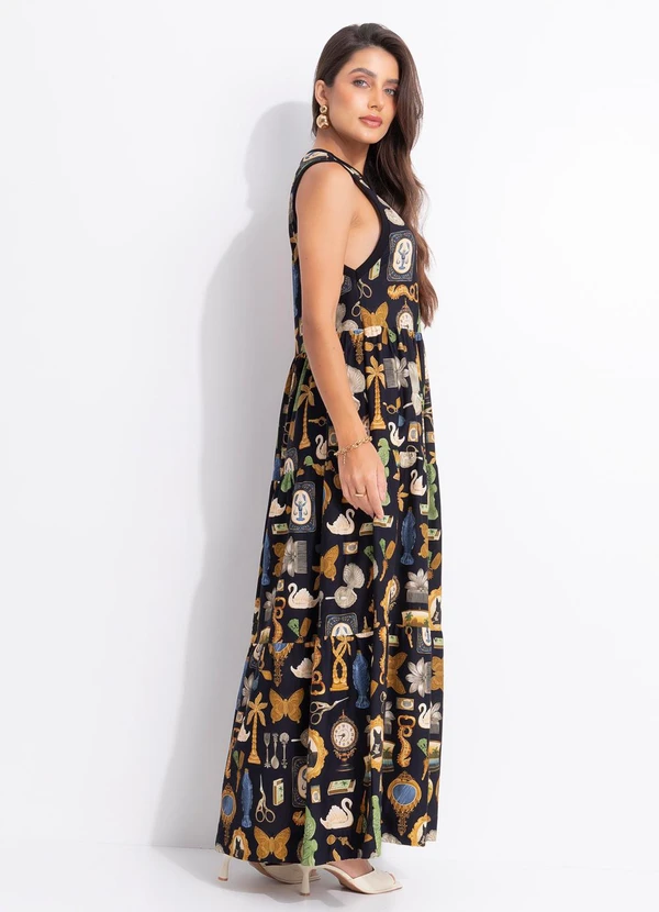 Farm - Vestido Cropped Bibelo Preto 5