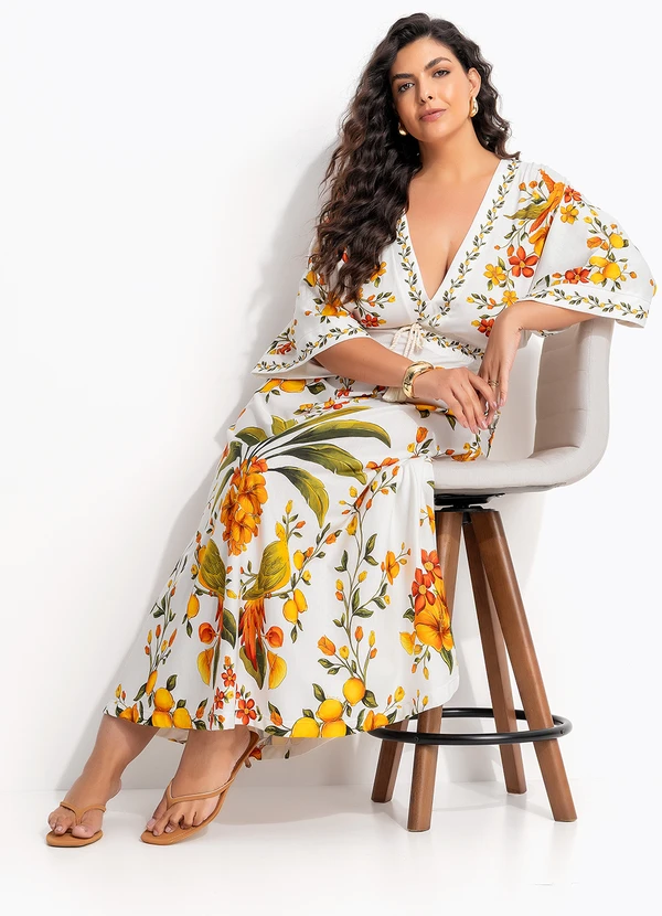 Farm - Vestido Cropped Bosque Chic Off White 10