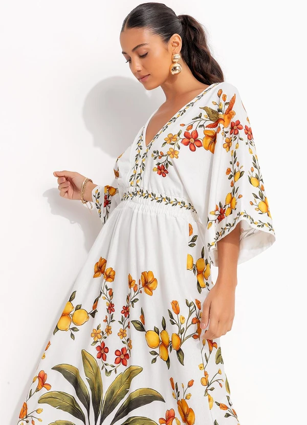 Farm - Vestido Cropped Bosque Chic Off White 4