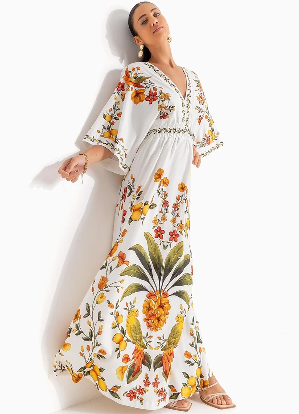 Farm - Vestido Cropped Bosque Chic Off White 6