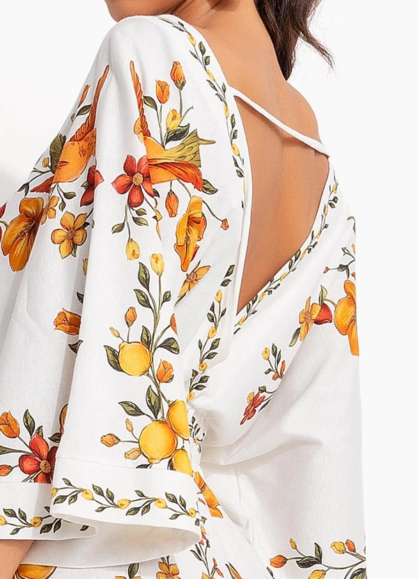 Farm - Vestido Cropped Bosque Chic Off White 7