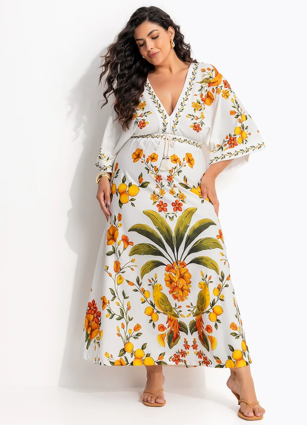 Farm - Vestido Cropped Bosque Chic Off White 8