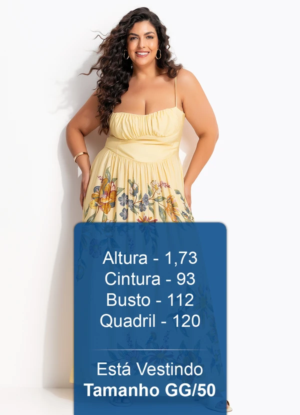 Farm - Vestido Cropped Corselet Maira Lenço Amarelo 11