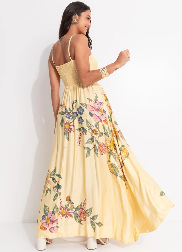 Farm - Vestido Cropped Corselet Maira Lenço Amarelo 2