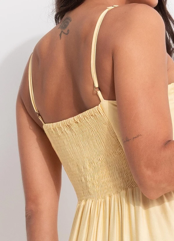 Farm - Vestido Cropped Corselet Maira Lenço Amarelo 6