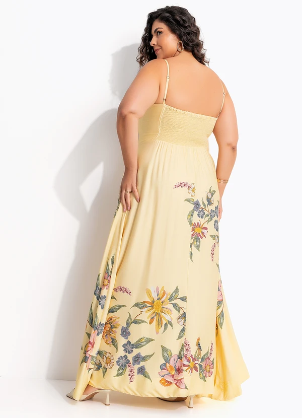 Farm - Vestido Cropped Corselet Maira Lenço Amarelo 9