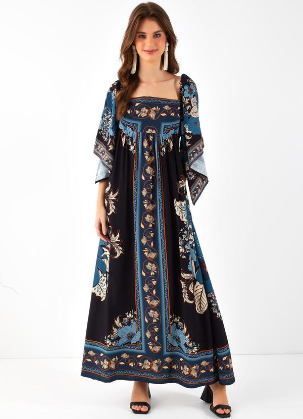 Farm - Vestido Cropped Dalia Lenço Estampado