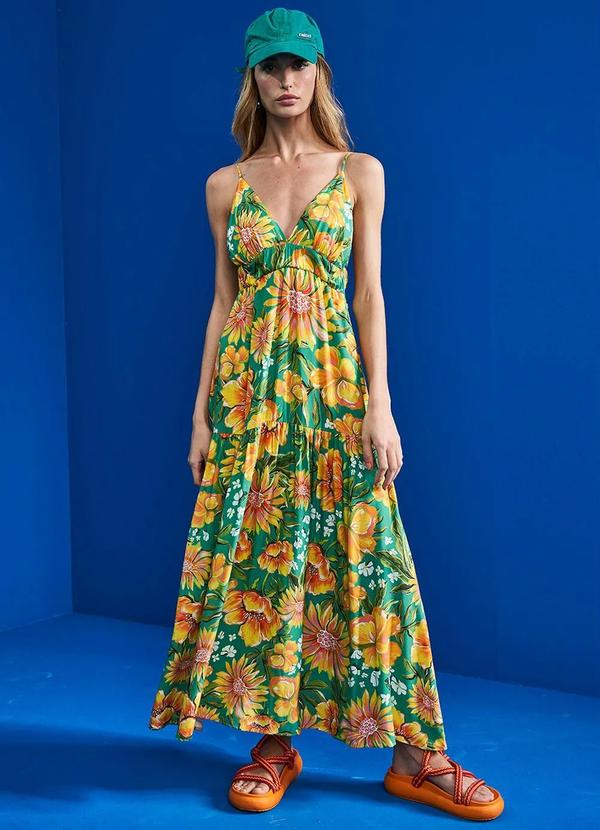 Colcci - Vestido Cropped de Viscose Verde