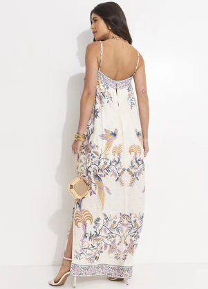 Farm - Vestido Cropped Delicadeza Boho Bege - FARM