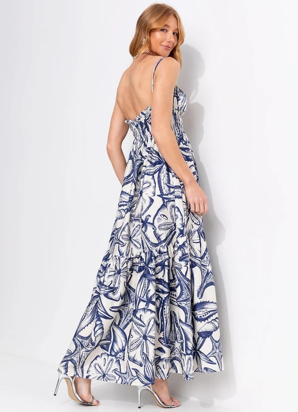 Farm - Vestido Cropped Desejo de Mar Bege 2