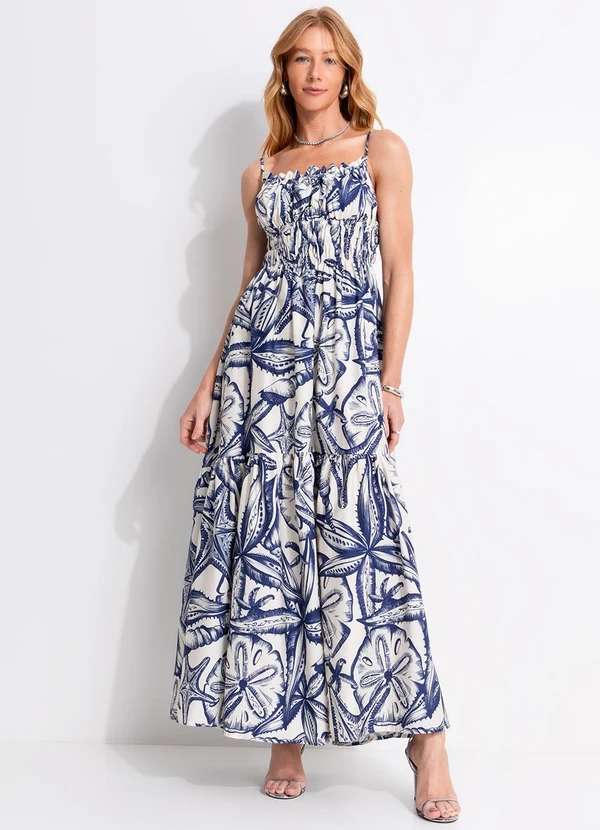 Farm - Vestido Cropped Desejo de Mar Bege 3