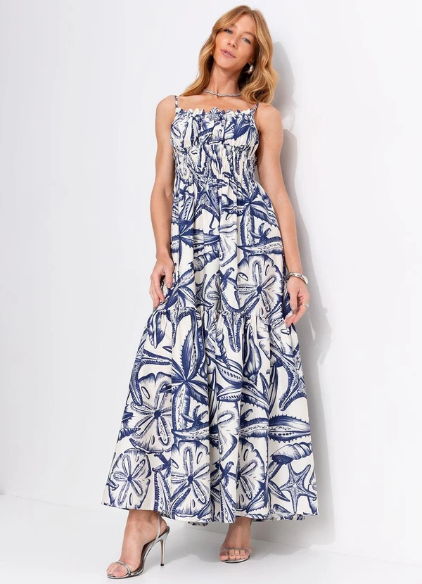 Farm - Vestido Cropped Desejo de Mar Bege 5