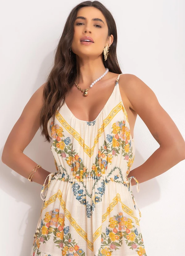 Farm - Vestido Cropped Elisa Bege 6