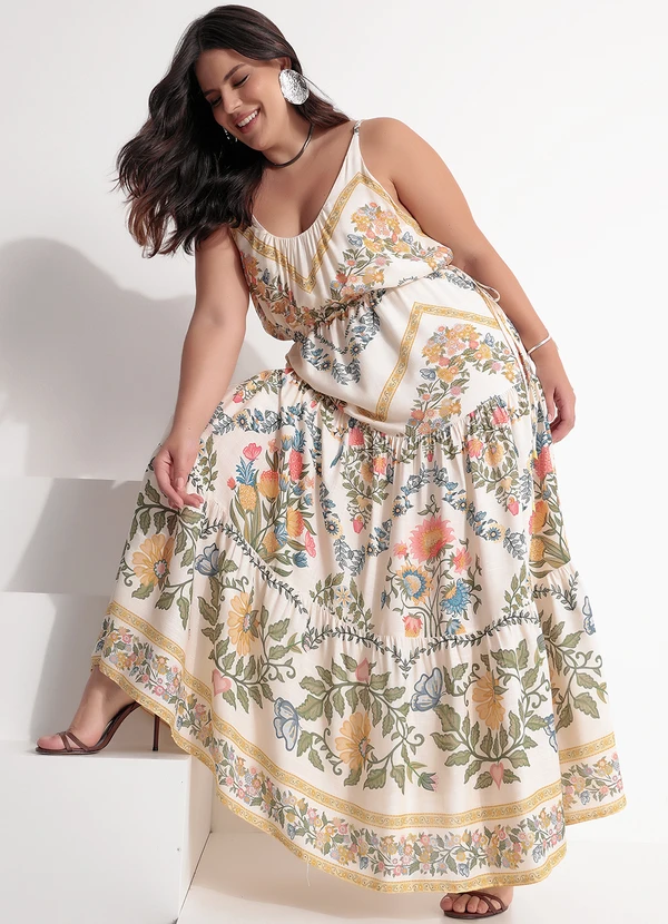 Farm - Vestido Cropped Elisa Bege 2