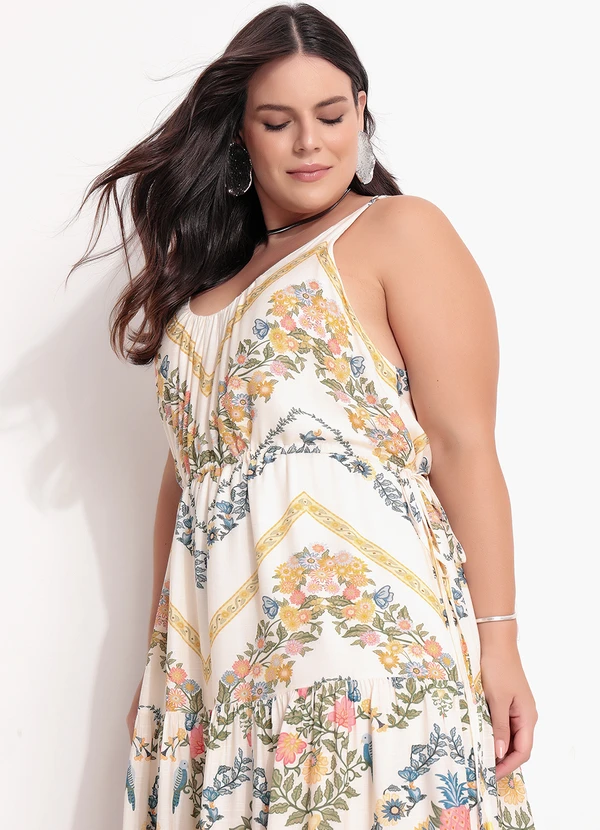 Farm - Vestido Cropped Elisa Bege 1