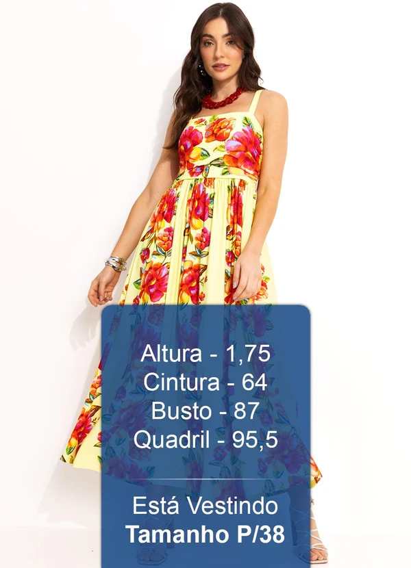 Farm - Vestido Cropped em Viscolinho Amarelo 5