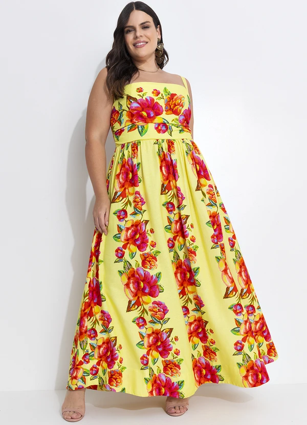 Farm - Vestido Cropped em Viscolinho Amarelo 8