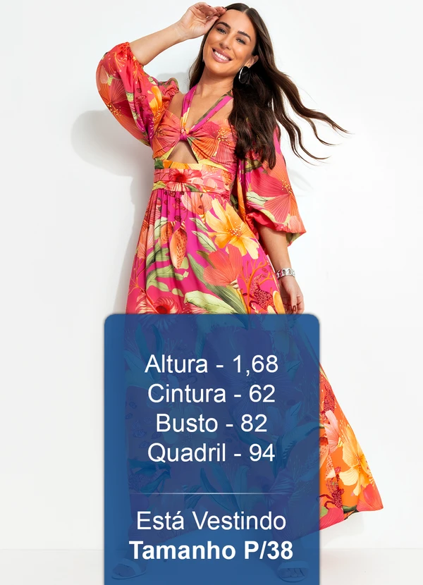 Farm - Vestido Cropped em Viscose Laranja 6