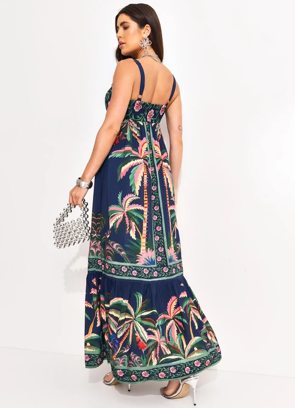 Farm - Vestido Cropped Encanto da Natureza Azul 2