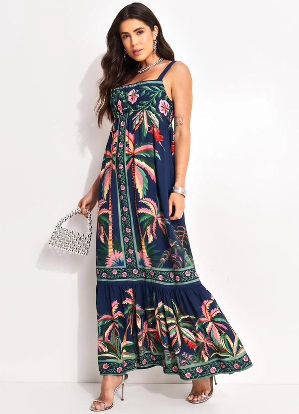 Farm - Vestido Cropped Encanto da Natureza Azul 3