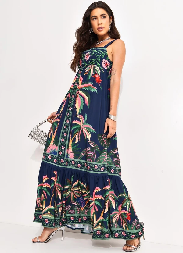 Farm - Vestido Cropped Encanto da Natureza Azul 4