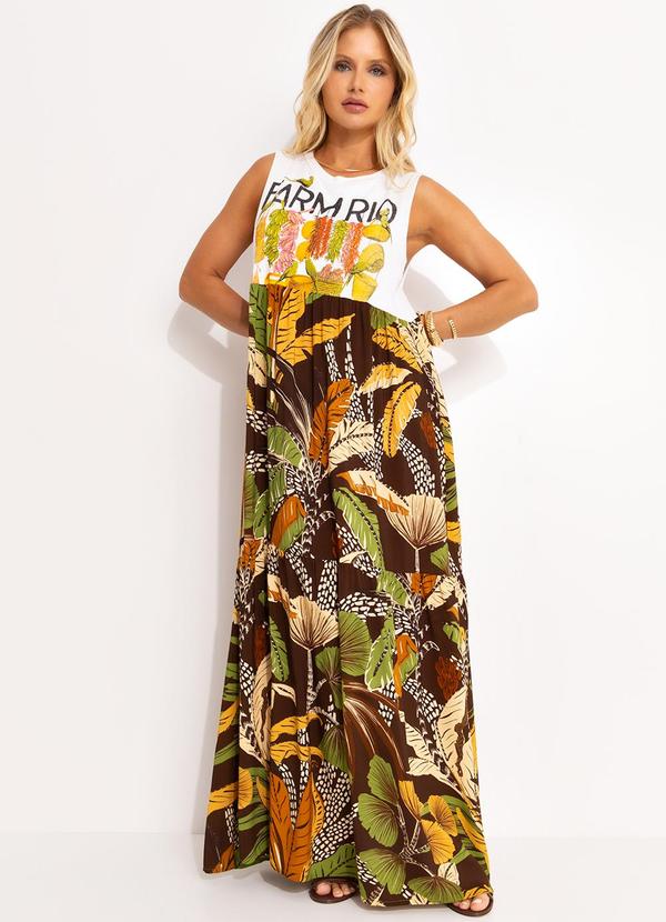 Farm - Vestido Cropped Farm Rio Feira Marrom 3