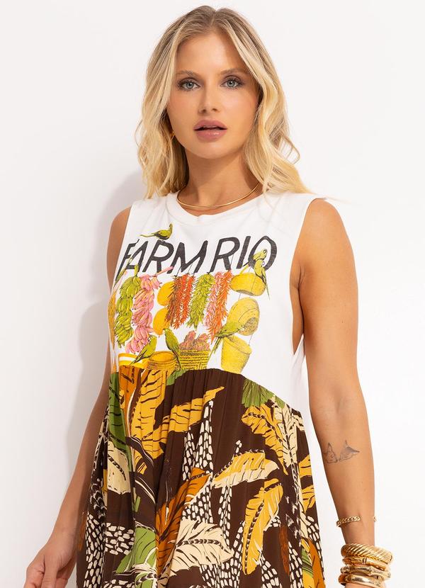 Farm - Vestido Cropped Farm Rio Feira Marrom 6