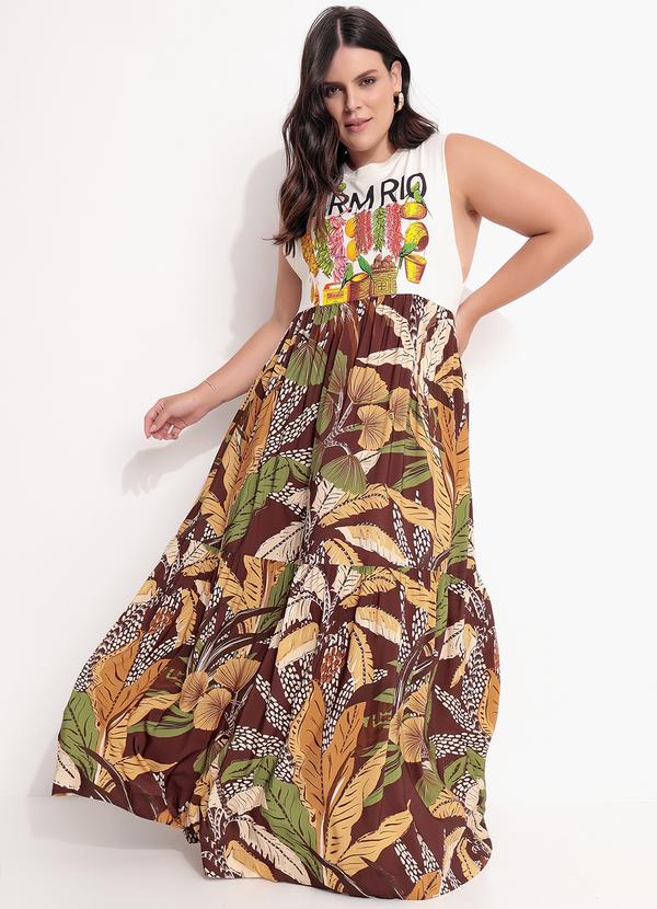 Farm - Vestido Cropped Farm Rio Feira Marrom 7