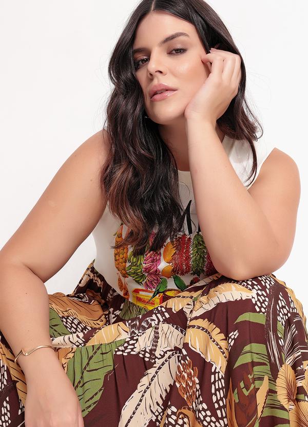 Farm - Vestido Cropped Farm Rio Feira Marrom 9