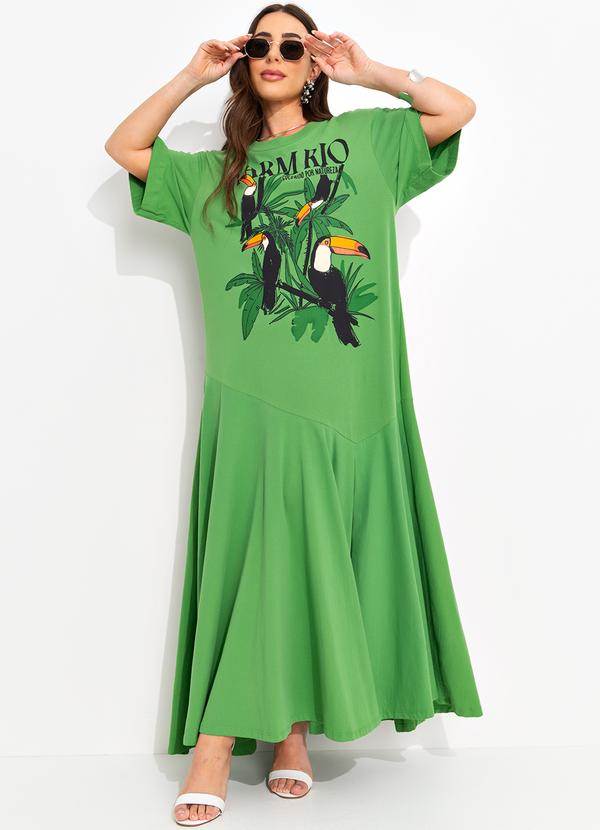 Farm - Vestido Cropped Farmrio Tucano Verde