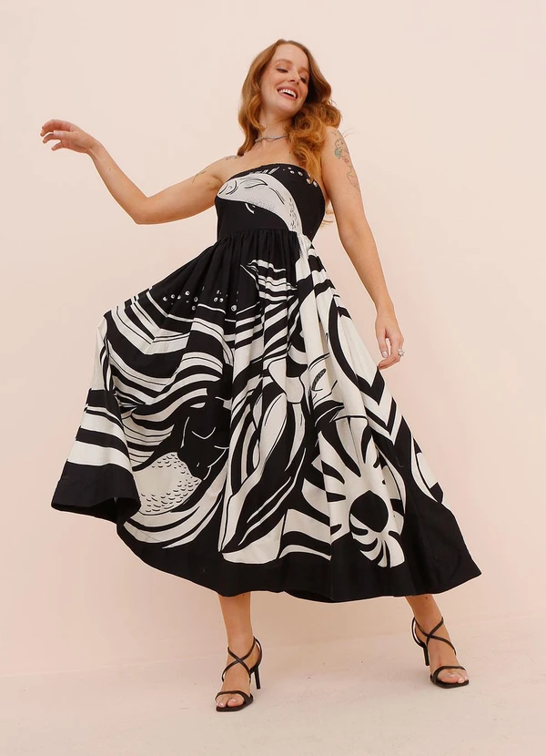 Farm - Vestido Cropped Festa de Mar Preto 3