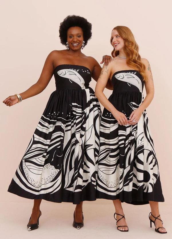 Farm - Vestido Cropped Festa de Mar Preto 5