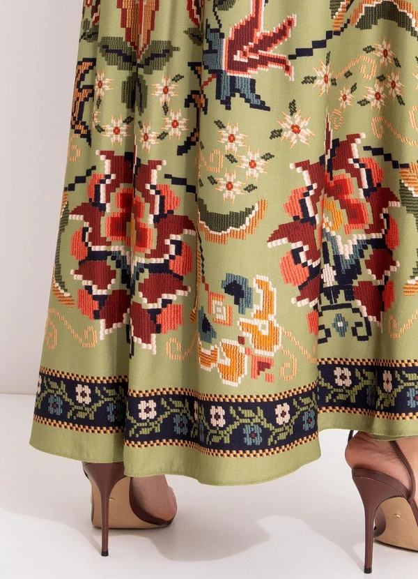 Farm - Vestido Cropped Flor de Jardim Verde 6