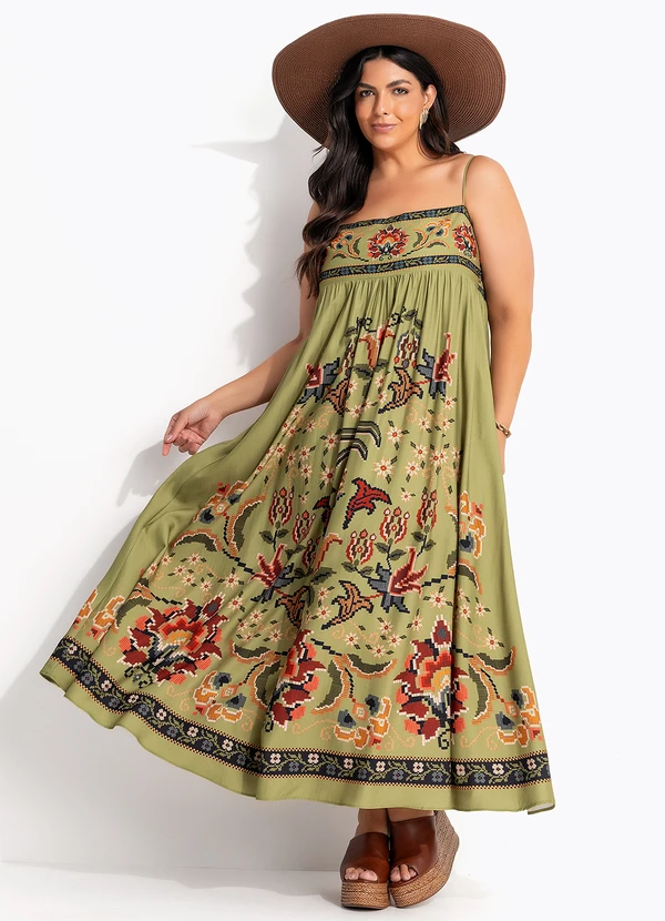 Farm - Vestido Cropped Flor de Jardim Verde 9