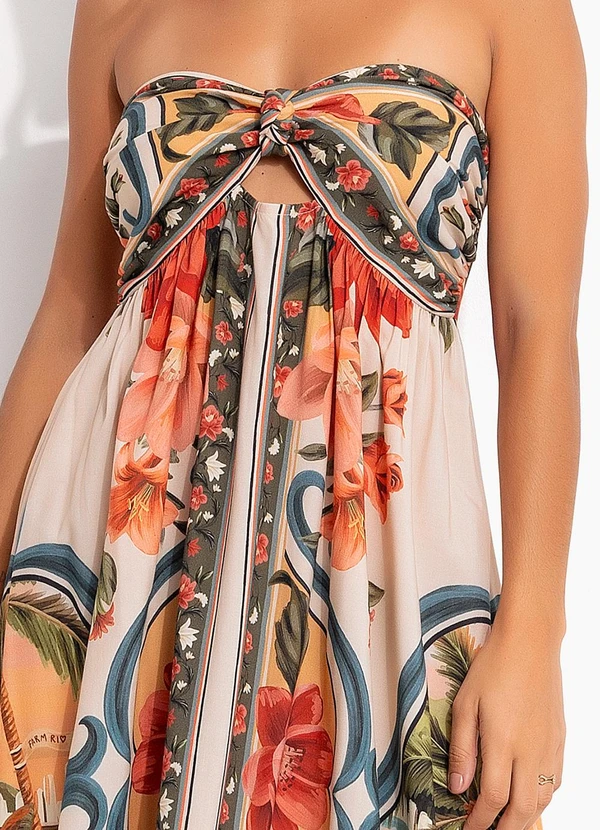 Farm - Vestido Cropped Flor do Rio Bege 4