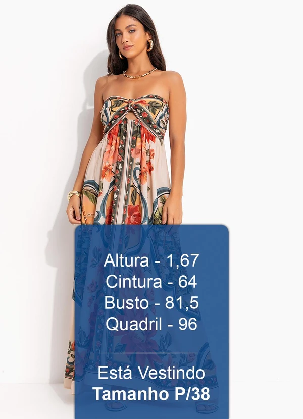 Farm - Vestido Cropped Flor do Rio Bege 5