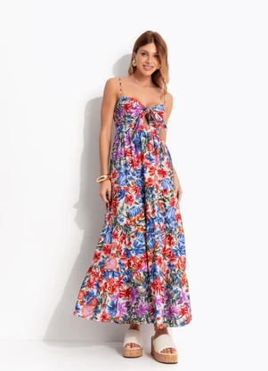 Farm - Vestido Cropped Florabela Bege - FARM