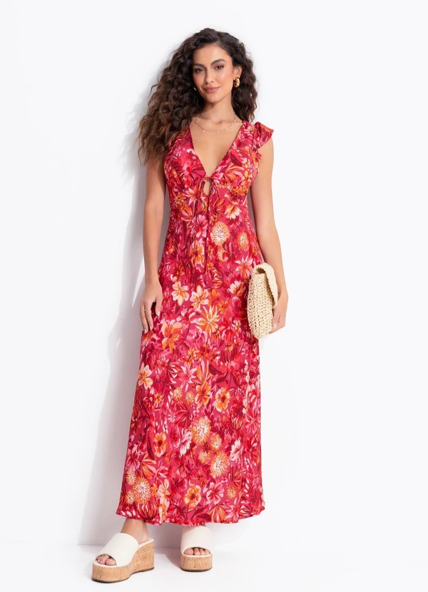 Farm - Vestido Cropped Florabela Rosa